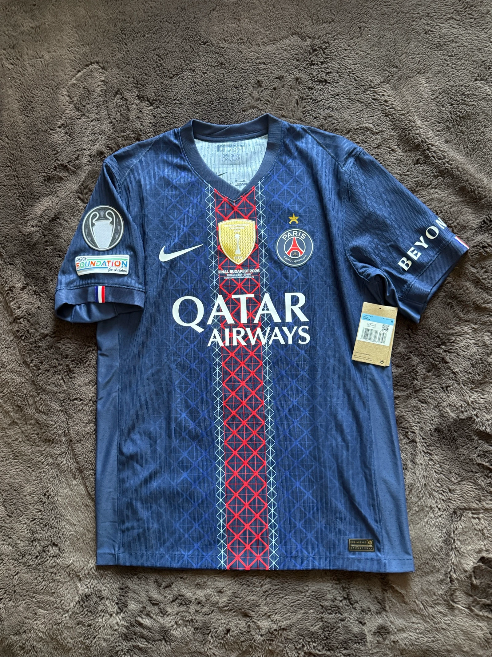 Camiseta oficial del PSG 2025/2026 Vapor partido Dembélé talla M Final Local nueva – photo 2